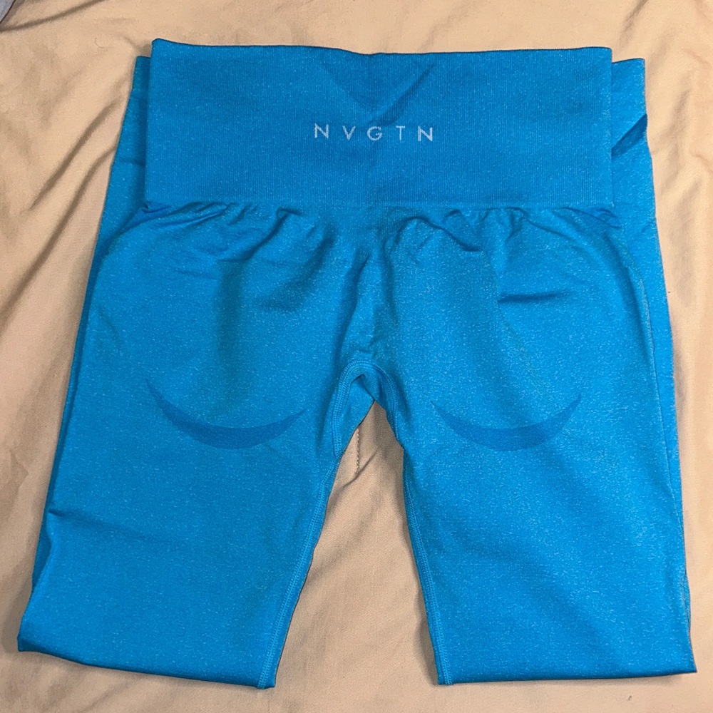 NVGTN Caribbean Blue Contour Black Leggings